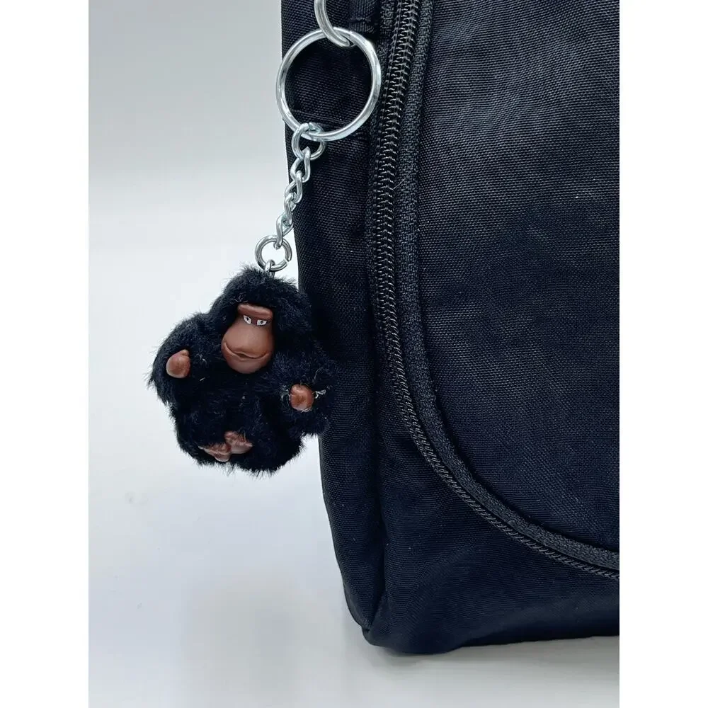 Kipling Kichirou Black Zippered Insulated Padded‎ Lunch Bag 6L Monkey